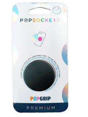 Popsockets Premium Aluminum Black Phone Grip Metal Holder PopGrip Swap 800857